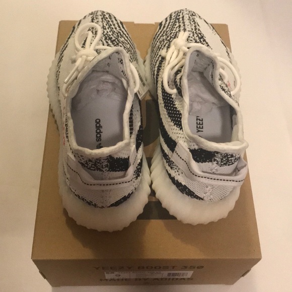 NEW DS Adidas Yeezy Boost 350 V2 “Zebra”, sz 9 - Picture 3 of 7
